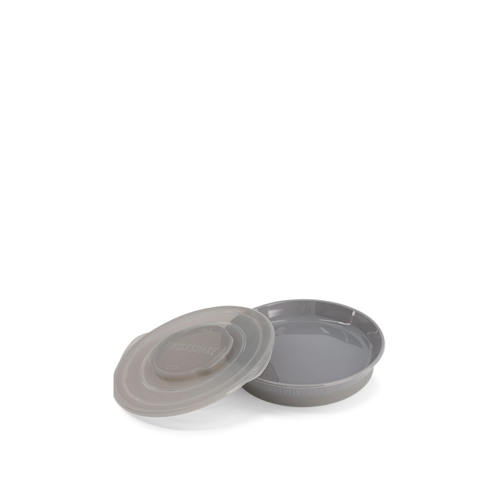 Πιάτο Αντιολισθητικό 6+ Μηνών Pastel Grey, Twistshake 